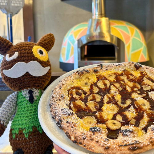 親子で夢中♡とろける甘さのチョコバナナピザ