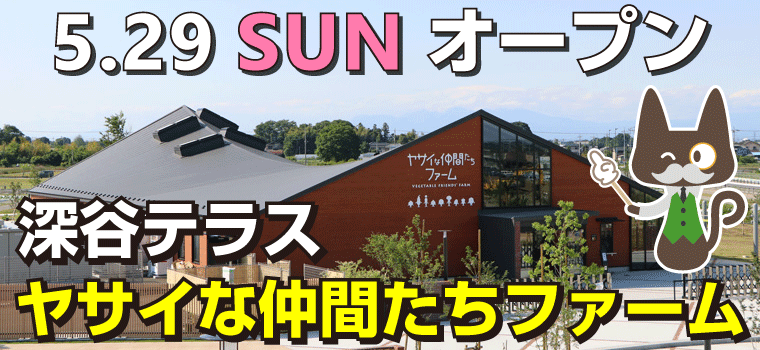 「深谷テラス ヤサイな仲間たちファーム」5/29オープン！野菜の魅力を体験できる複合施設！