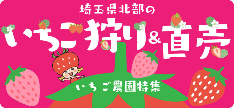 埼玉県北部のいちご狩り＆直売～いちご農園特集～