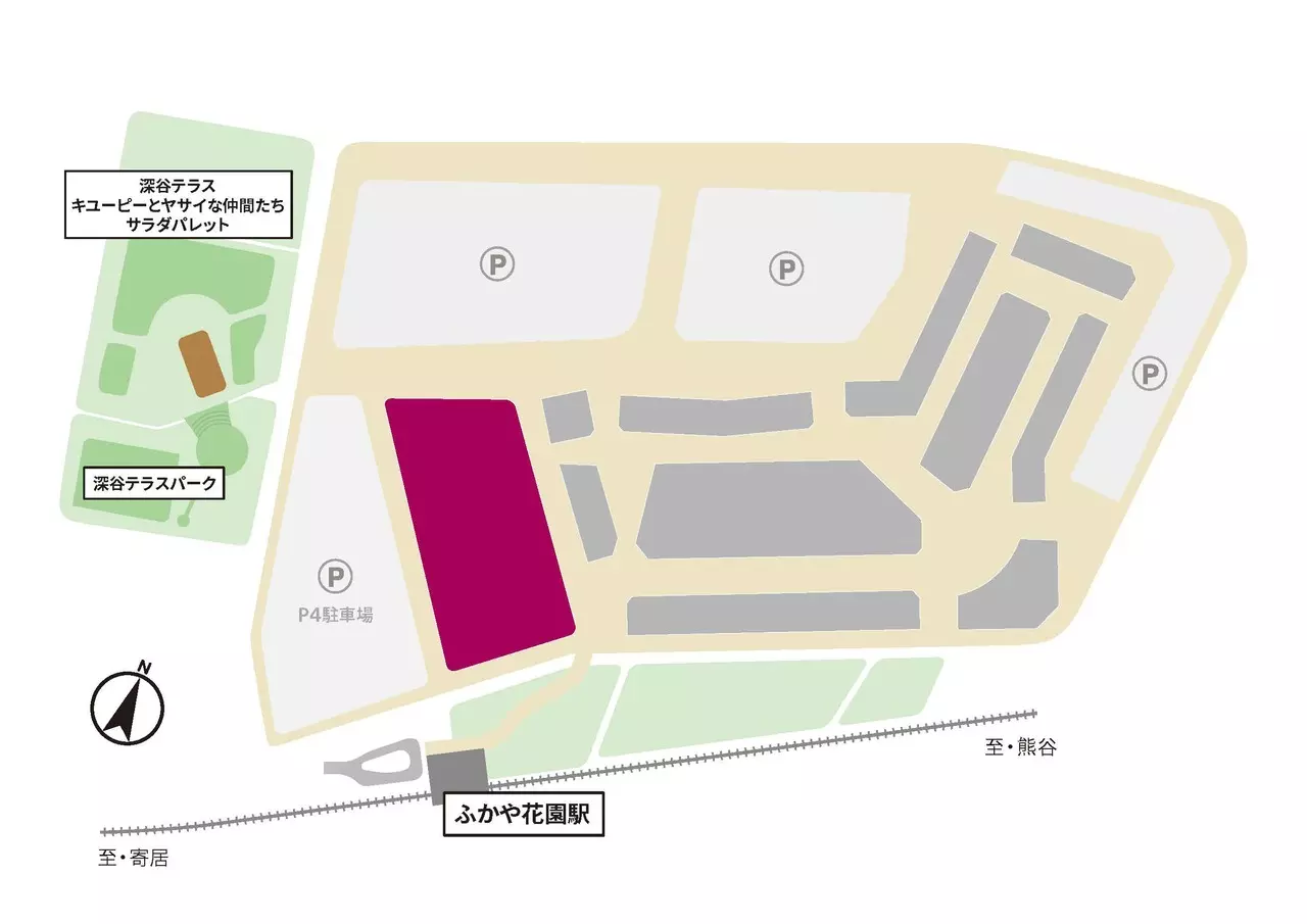 赤色箇所(既存施設西側)が増設エリア
